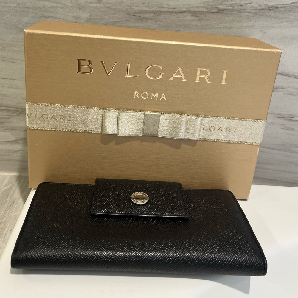 BVLGARI Long Black Wallet NWOT